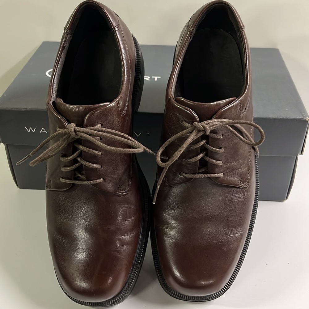 ROCKPORT Men's "Margin Oxford" Lace Up Brown Leather Career Casual Shoe SZ 8.5 - Picture 5 of 16